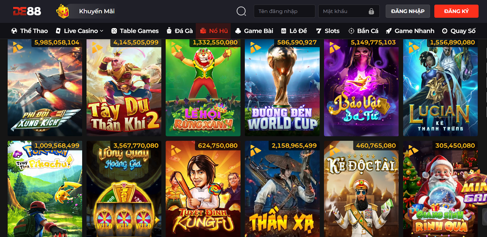 (Cập nhật những game slot quay hũ DE88 hấp dẫn nhất)