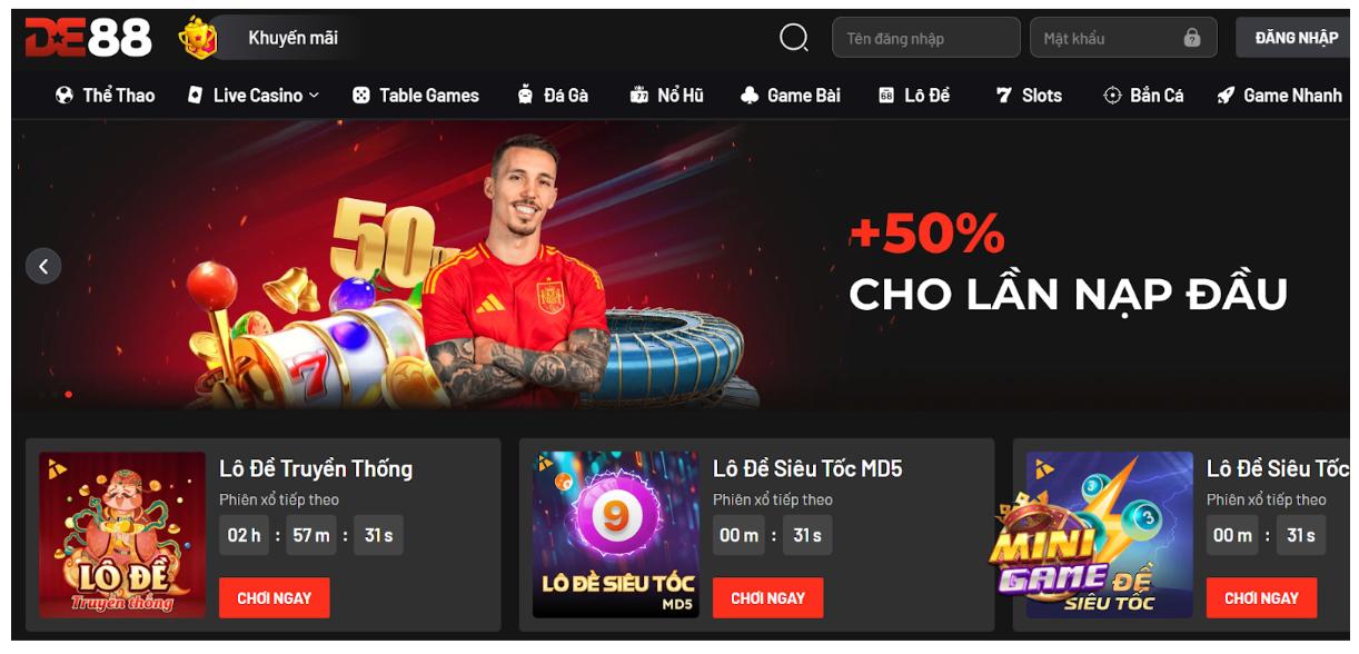 Phương châm hoạt động của nhà cái DE88