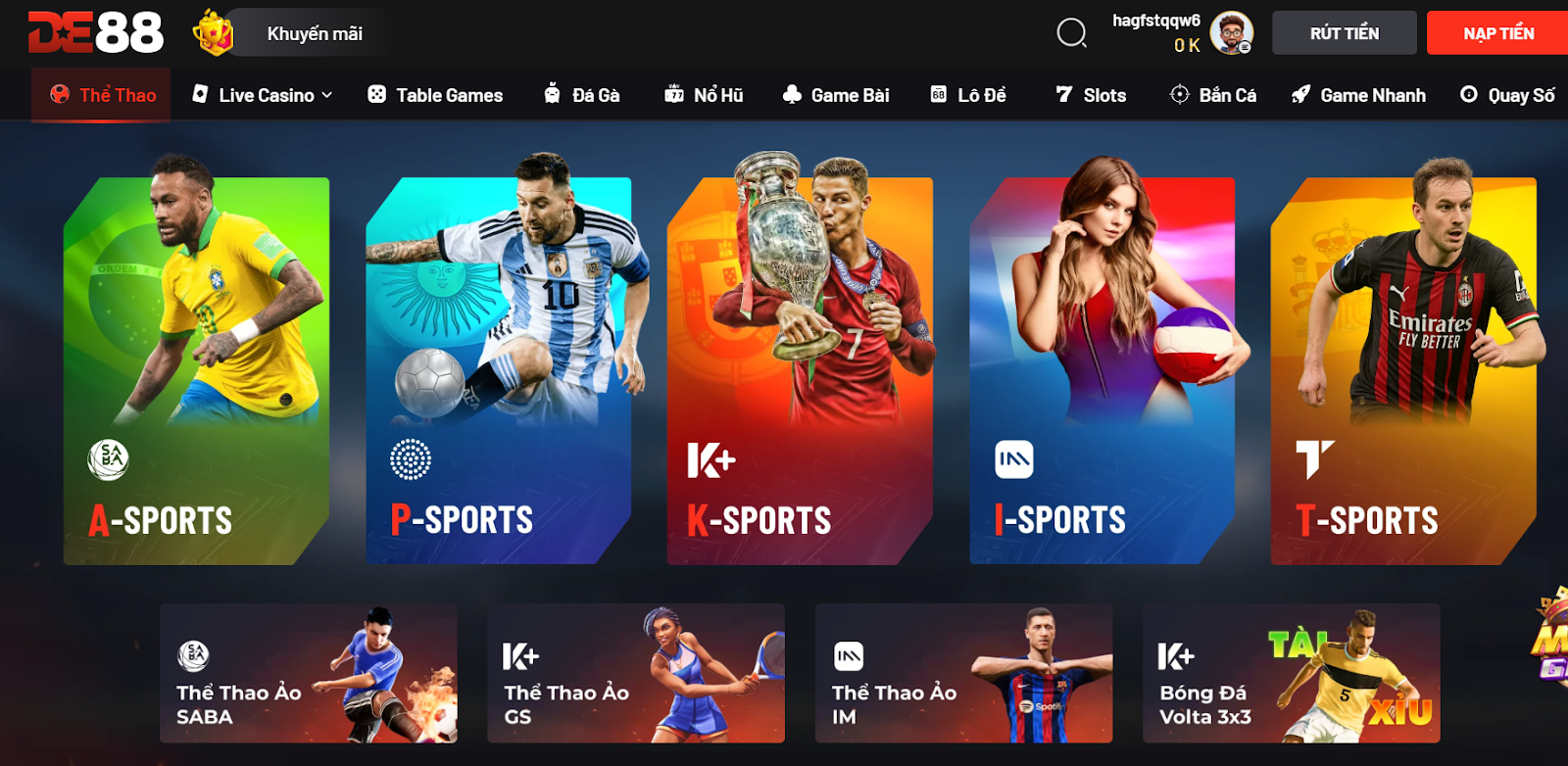 (Sảnh cược thể thao trực tuyến trên nhà cái DE88)